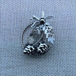 Elegant Silver Pinecone Brooch